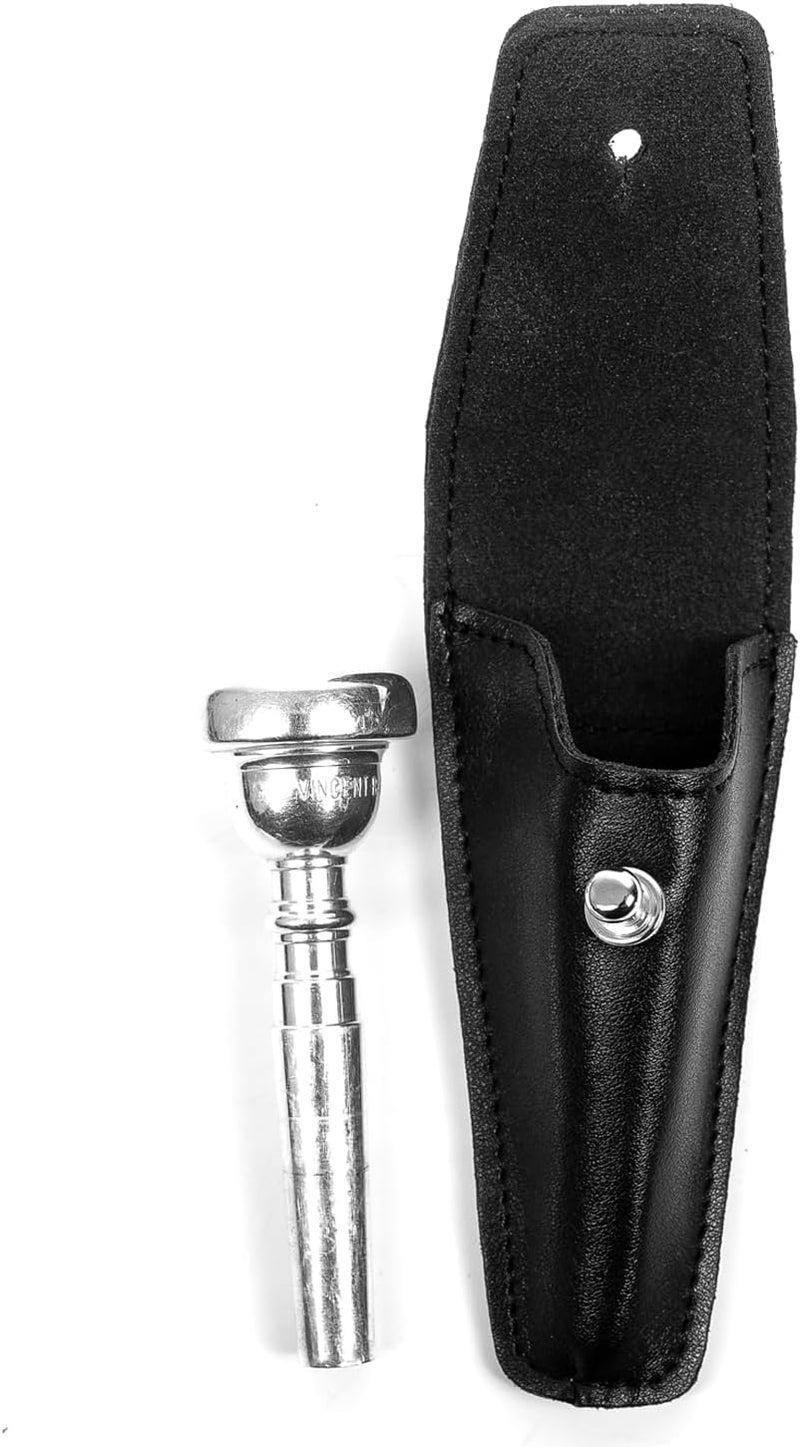 Artone Trumpet MOUTHPIECE POUCH. Single holder for trumpet mouthpieces, crafted from Faux leather case. Protective mouthpiece bag Secure storage. Gift for trumpeter. Trumpet accessories (Black, Pouch Single) - Image 1